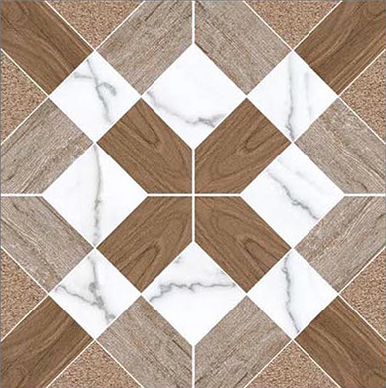Wooden Parking Tile - 144 , vitrified body , 9mm thickness, size 12 inch x 12 inch