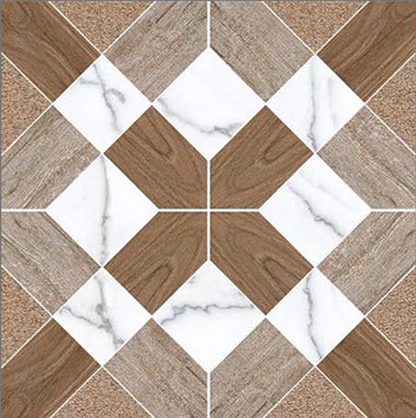 Wooden Parking Tile - 144 , vitrified body , 9mm thickness, size 12 inch x 12 inch
