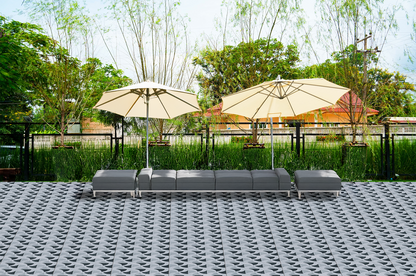 12x12 Inch Anti-Slip Parking Tiles - 10001 | Heavy Duty Ceramic Floor Tile | Waterproof & UV Resistant | 9mm Thick Outdoor Tile